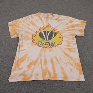No Doubt Shirt Mens XL Orange Tie Dye Flame Logo Band Graphic Tee Tagless